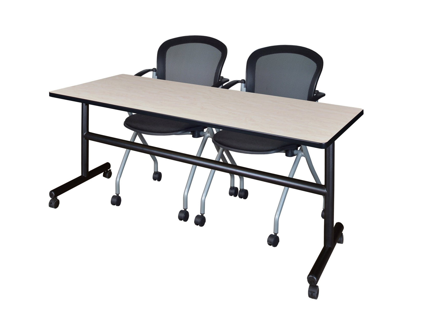 Regency Kobe Flip - Top Training Table & 2 Cadence Nesting Chairs 72"W x 30"D x 29"H (REG - MKFT7230 - CAD) - SchoolOutlet