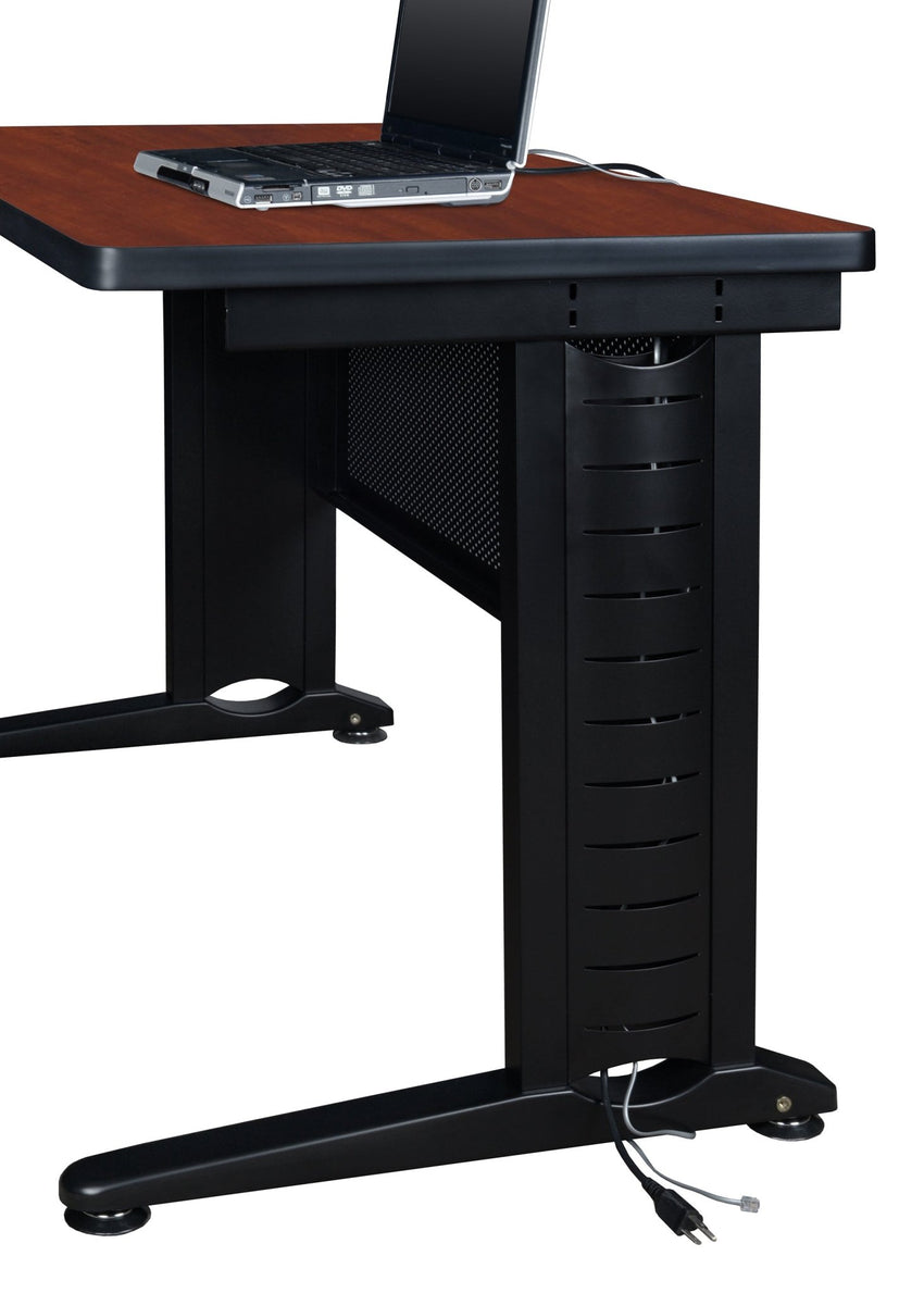 Regency Fusion 60" x 24" Teachers Desk with Single Pedestal Drawer Unit - SchoolOutlet