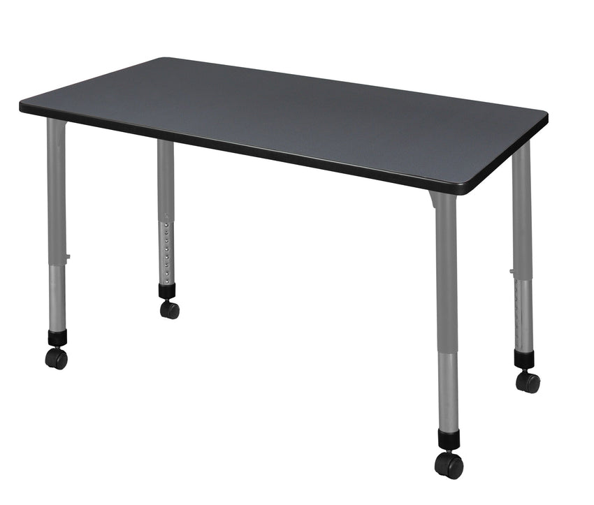Regency Kee 42 x 24 in. Height Adjustable Mobile Classroom Activity Table - SchoolOutlet