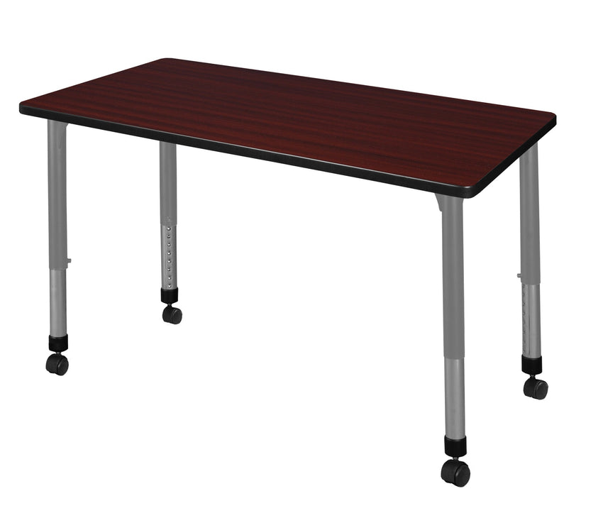 Regency Kee 42 x 24 in. Height Adjustable Mobile Classroom Activity Table - SchoolOutlet