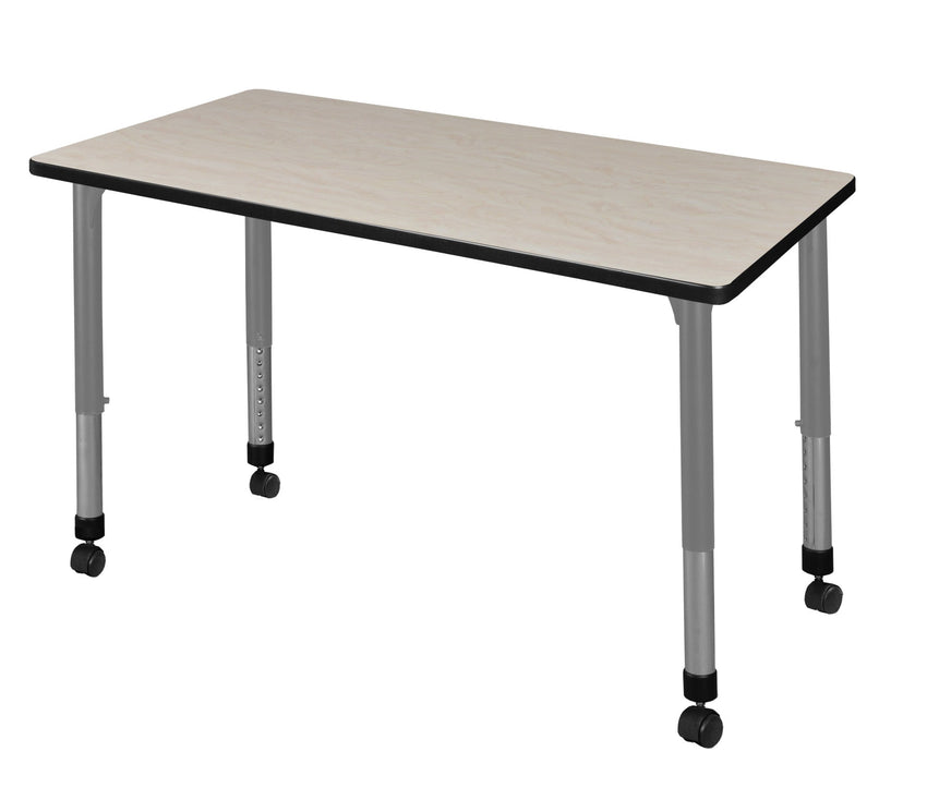 Regency Kee 42 x 24 in. Height Adjustable Mobile Classroom Activity Table - SchoolOutlet