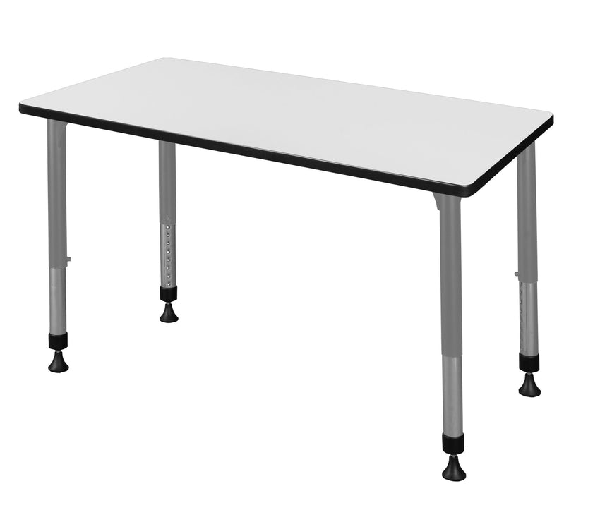 Regency Kee 42 x 24 in. Height Adjustable Mobile Classroom Activity Table - SchoolOutlet