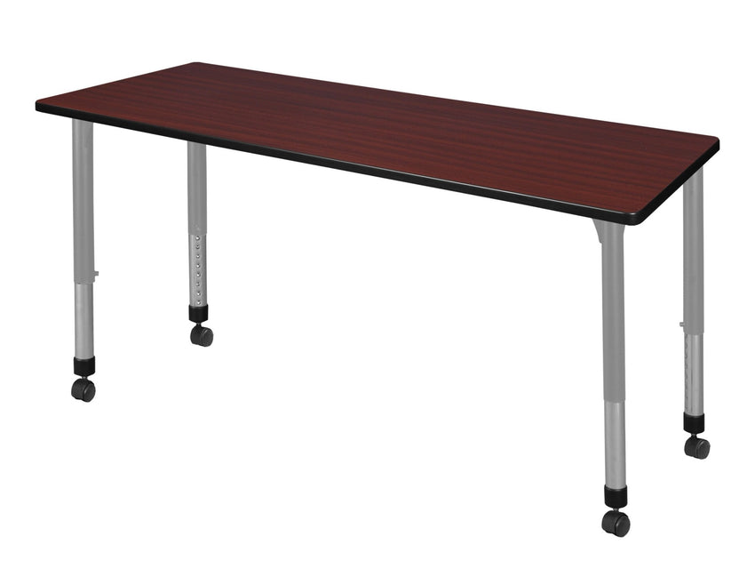 Regency Kee 66 x 24 in. Height Adjustable Mobile Classroom Activity Table - SchoolOutlet