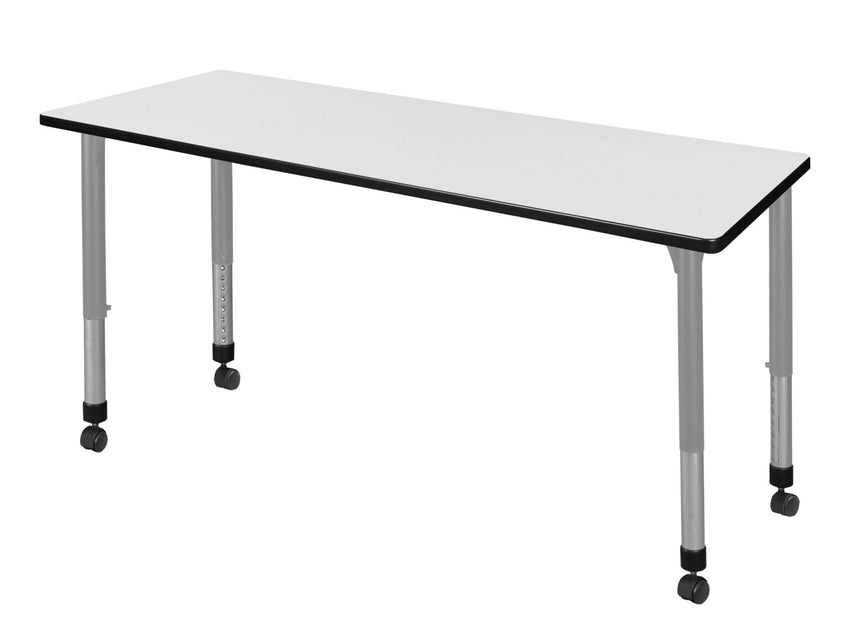 Regency Kee 66 x 24 in. Height Adjustable Mobile Classroom Activity Table - SchoolOutlet