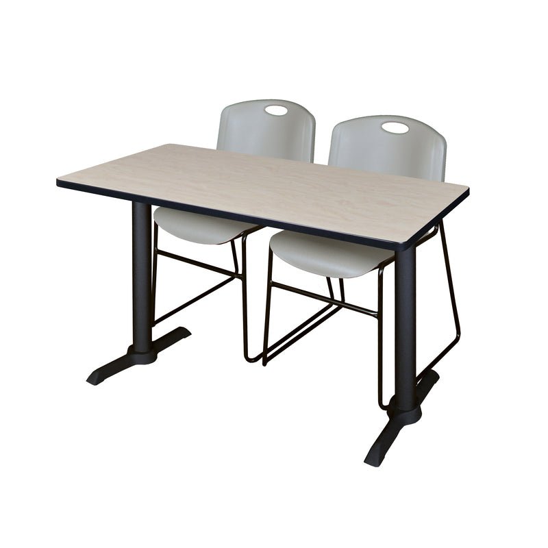 Regency Cain Collaborative Seminar Suite with 2 Zeng Stack Chairs 48" x 24" x 29" (REG - MTRCT4824 - 44) - SchoolOutlet