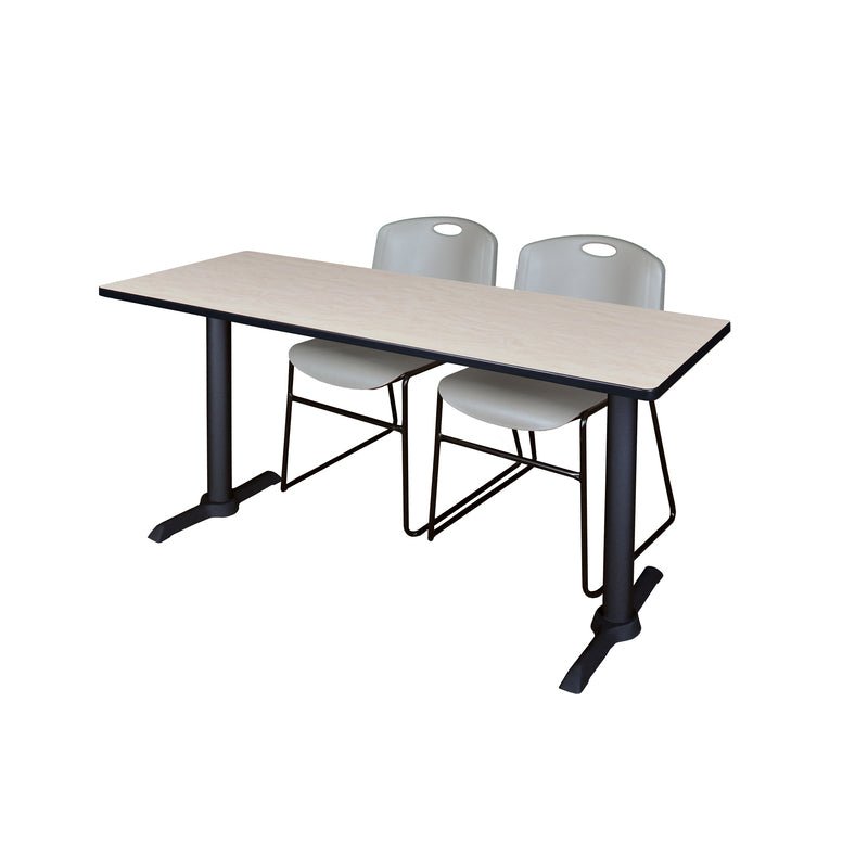 Regency Cain Extensive Seminar Suite with 2 Zeng Stack Chairs 72" x 24" x 29" (REG - MTRCT7224 - 44) - SchoolOutlet
