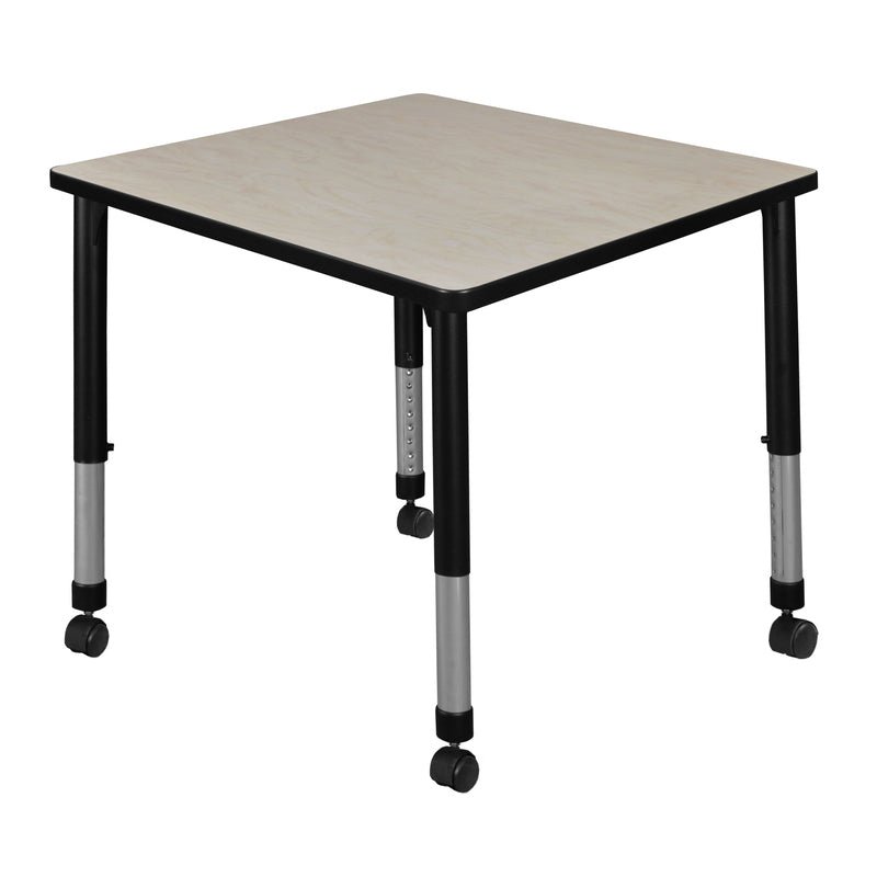 Regency Kee Dynamic Height Adjustable Square Mobile Classroom Activity Table 30"W x 30"D x 23 - 34"H (REG - TB3030) - SchoolOutlet