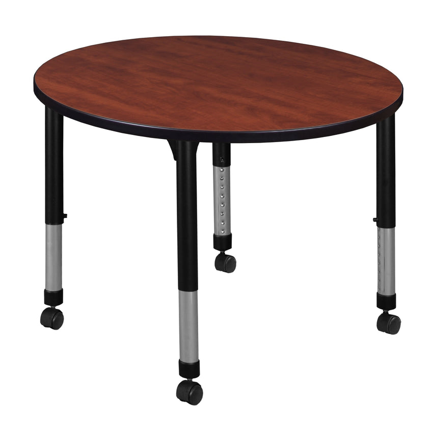 Regency Kee 36 in. Round Height Adjustable Mobile Classroom Activity Table - SchoolOutlet