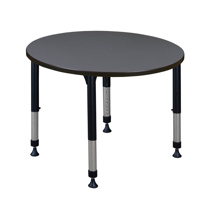 Regency Kee 36 in. Round Height Adjustable Mobile Classroom Activity Table - SchoolOutlet