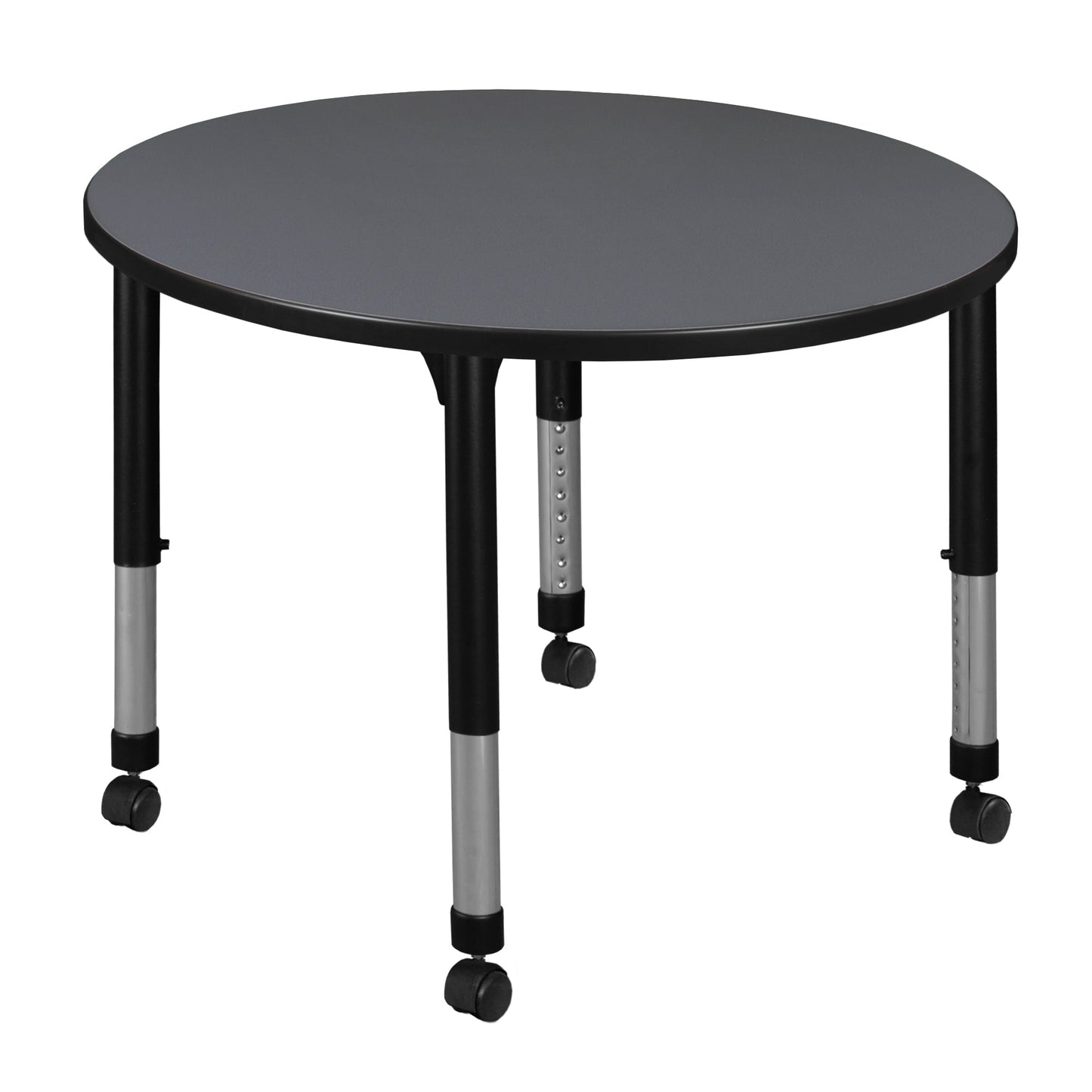 Regency Kee 36 in. Round Height Adjustable Mobile Classroom Activity Table - SchoolOutlet