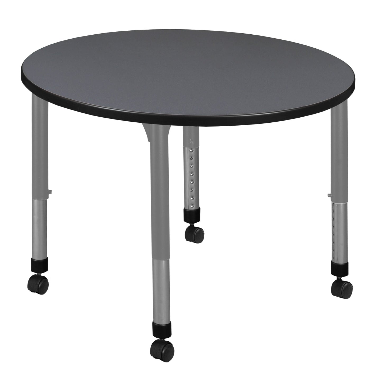 Regency Kee 36 in. Round Height Adjustable Mobile Classroom Activity Table - SchoolOutlet