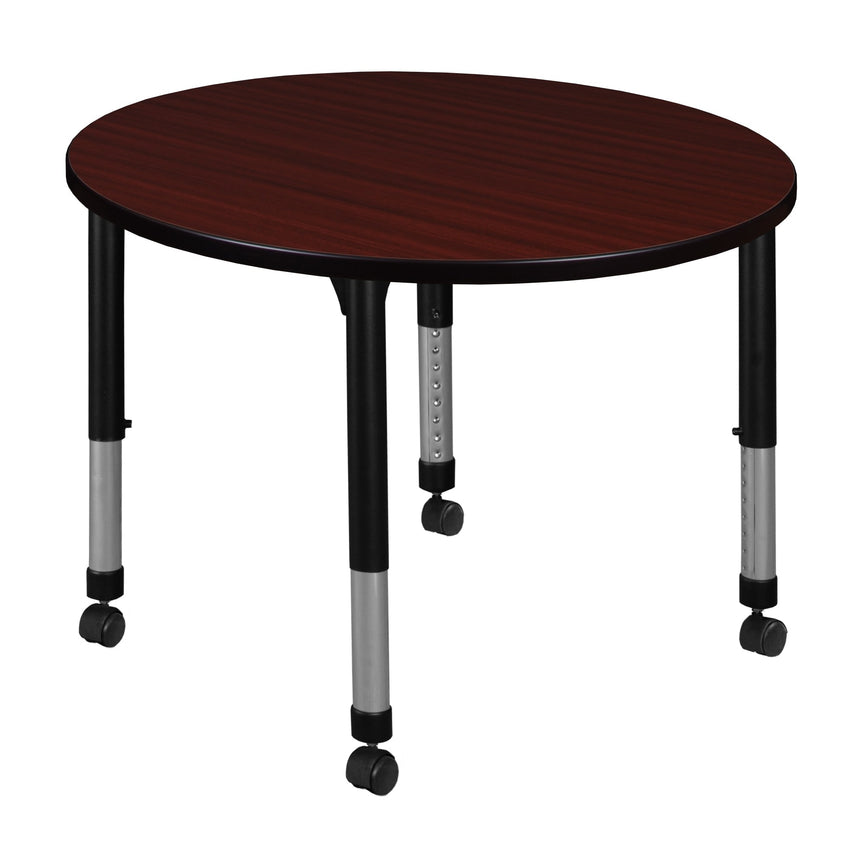 Regency Kee 36 in. Round Height Adjustable Mobile Classroom Activity Table - SchoolOutlet