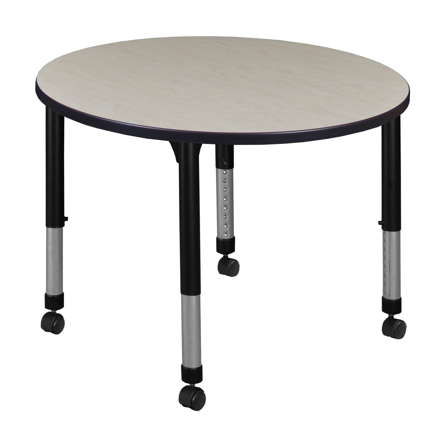 Regency Kee 36 in. Round Height Adjustable Mobile Classroom Activity Table - SchoolOutlet