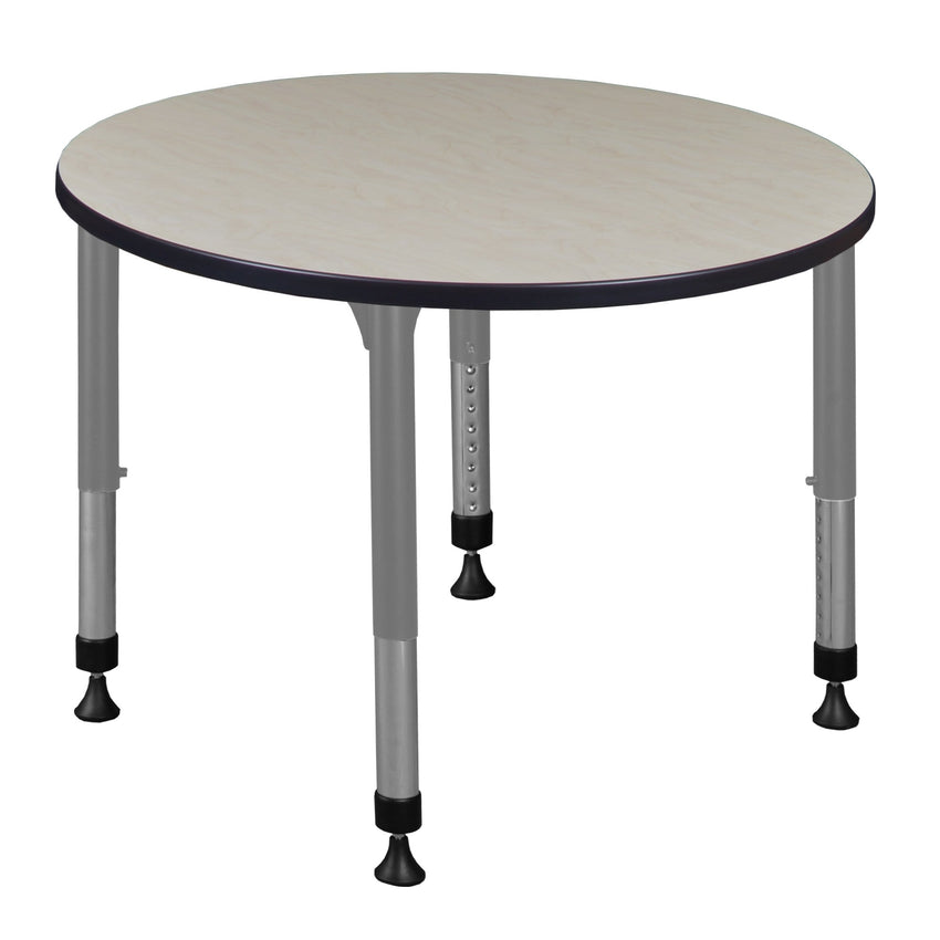 Regency Kee 36 in. Round Height Adjustable Mobile Classroom Activity Table - SchoolOutlet