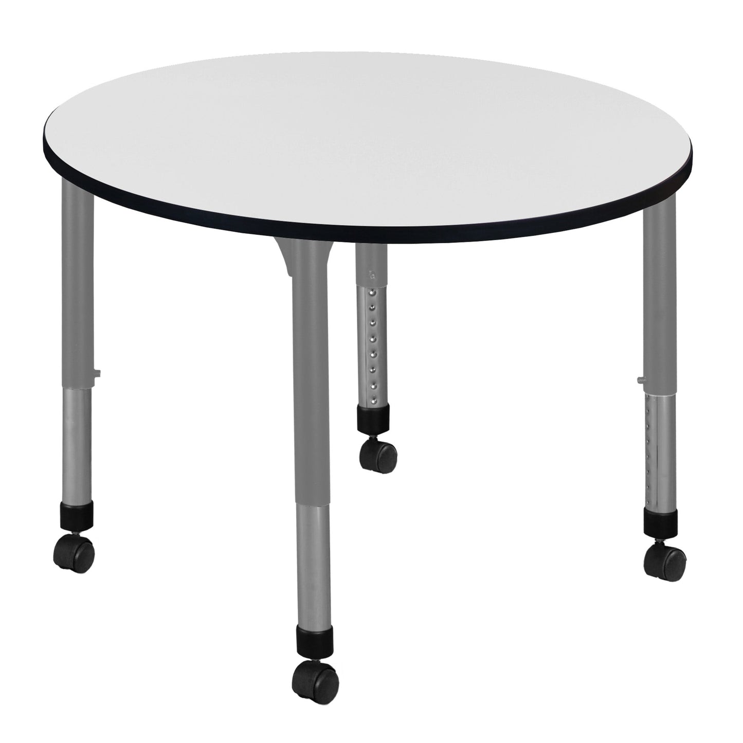 Regency Kee 36 in. Round Height Adjustable Mobile Classroom Activity Table - SchoolOutlet