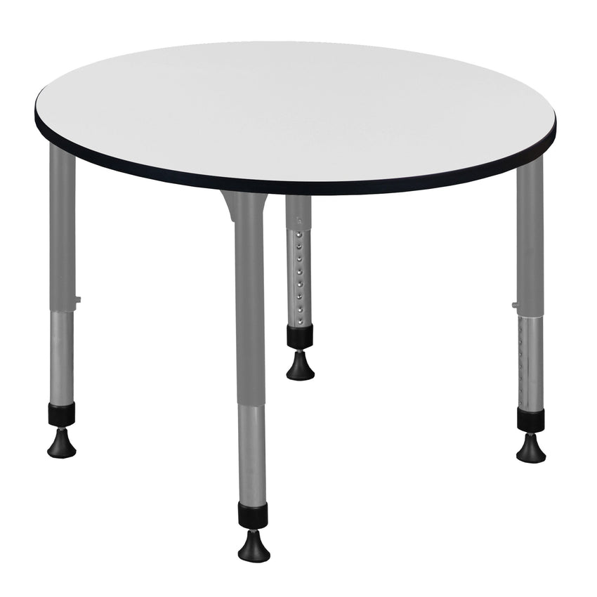 Regency Kee 36 in. Round Height Adjustable Mobile Classroom Activity Table - SchoolOutlet