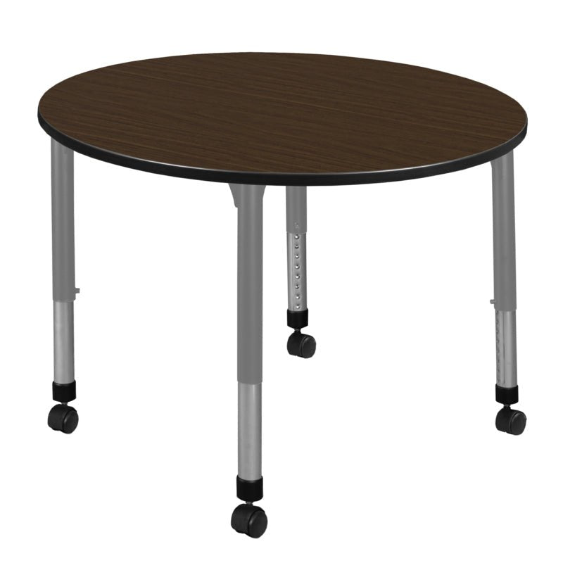 Regency Kee Mobile Round Height Adjustable Classroom Activity Table 48" W x 48" D x 23" - 34"H (REG - TB48R) - SchoolOutlet