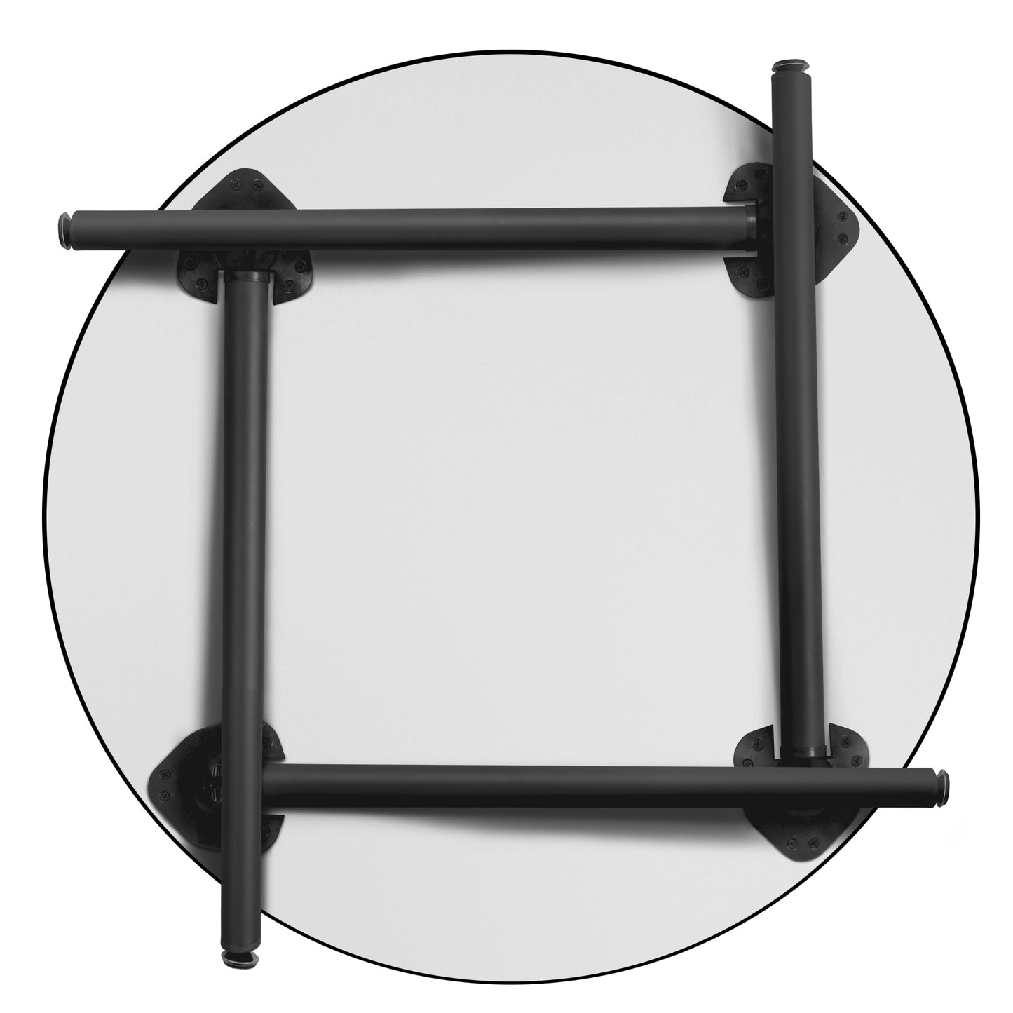 Regency Kee 30 in. Small Round Breakroom Table, Black Folding Legs - SchoolOutlet