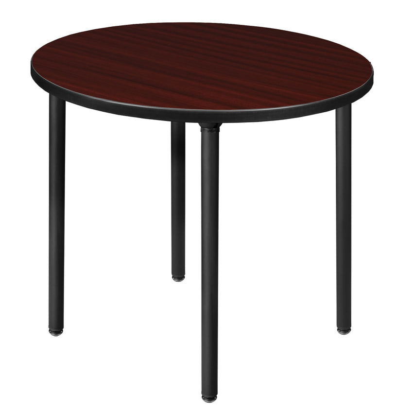 Regency Kee 30 in. Small Round Breakroom Table, Black Folding Legs - SchoolOutlet