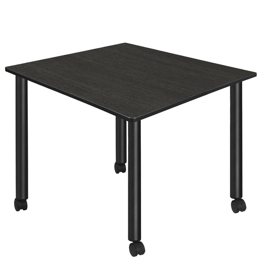 Regency Kee Large 48 in. Square Breakroom Table, Black Mobile Legs - SchoolOutlet