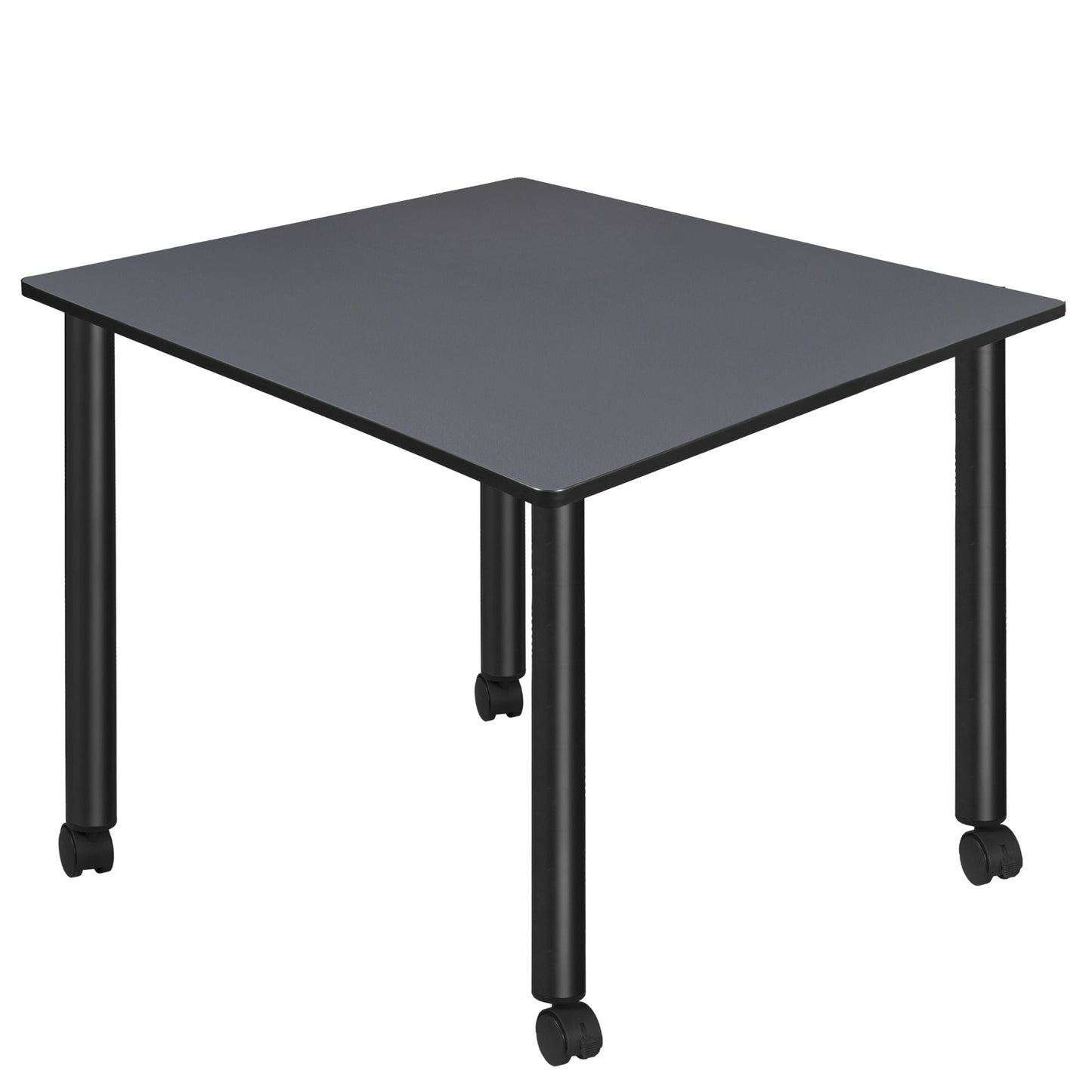 Regency Kee Large 48 in. Square Breakroom Table, Black Mobile Legs - SchoolOutlet