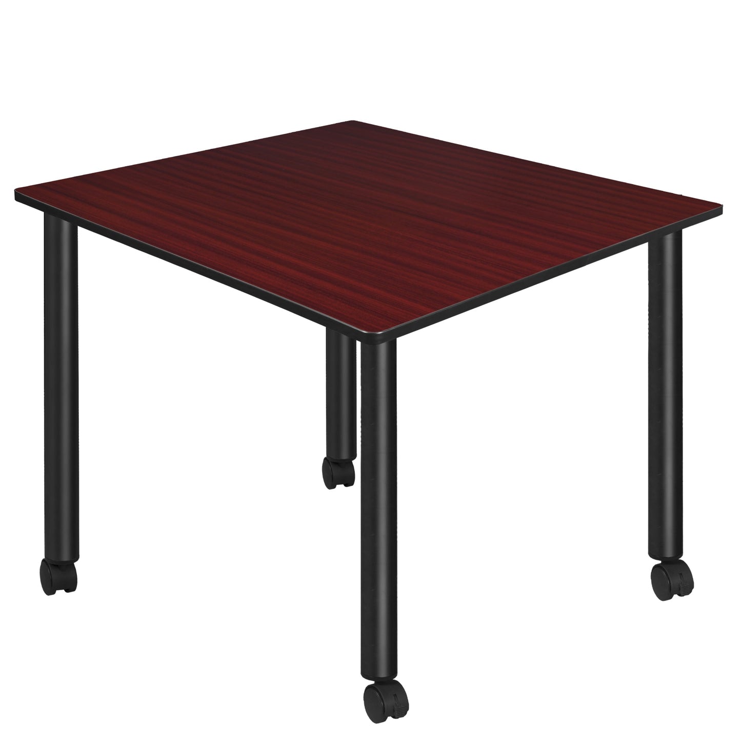 Regency Kee Large 48 in. Square Breakroom Table, Black Mobile Legs - SchoolOutlet