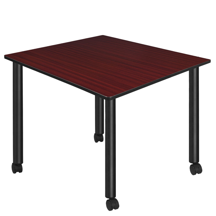Regency Kee Large 48 in. Square Breakroom Table, Black Mobile Legs - SchoolOutlet