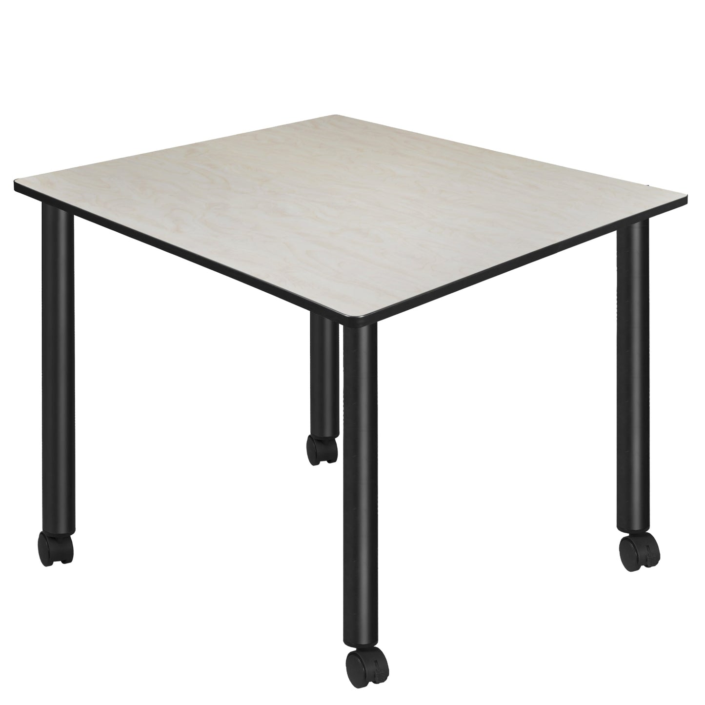 Regency Kee Large 48 in. Square Breakroom Table, Black Mobile Legs - SchoolOutlet