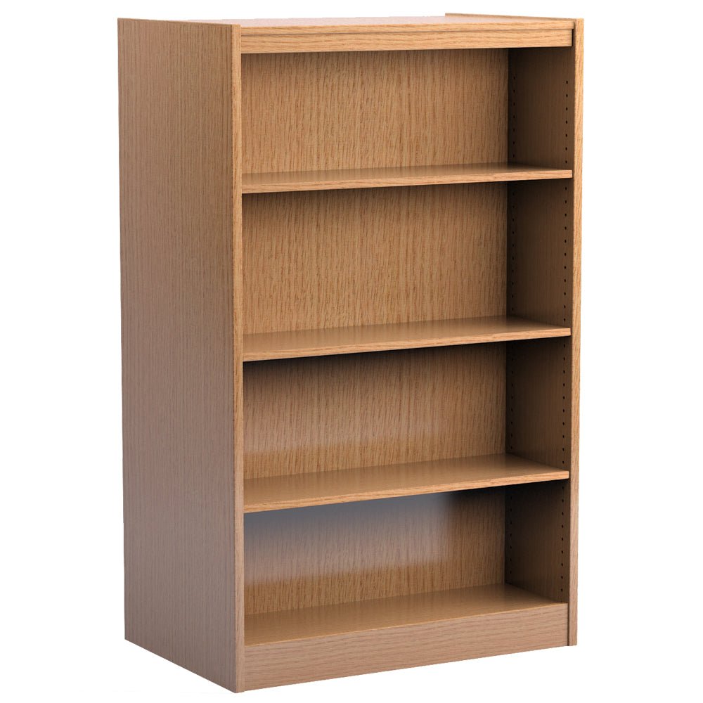 Russwood Library Furniture Stately Series Double Face Shelving - 60"H Starter Veneer Top - 60"H x 37"W x 20"D (2SS - 6020) - SchoolOutlet