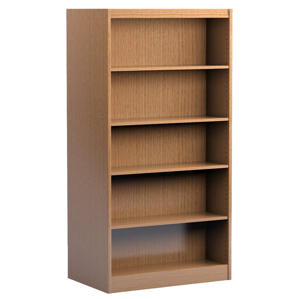 Russwood Library Furniture Stately Series Double Face Shelving - 72"H Starter Veneer Top - 72"H x 37"W x 24"D (2SS - 7224) - SchoolOutlet