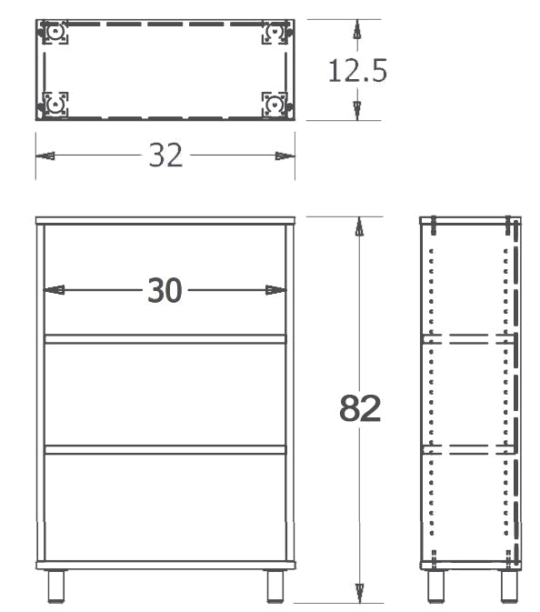 Russwood Library Furniture Envision Series Bay Shelving - 82"H Single Sided - 1 Bay - Palette style shelving (PT - 1S - 82 - 1B) - SchoolOutlet