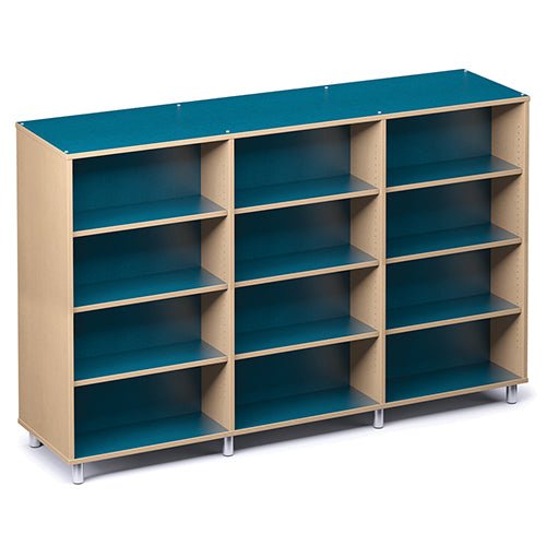 Russwood Library Furniture Envision Series Bay Shelving - 60"H Double Sided - 3 Bay - Palette style shelving (PT - 2S - 60 - 3B) - SchoolOutlet