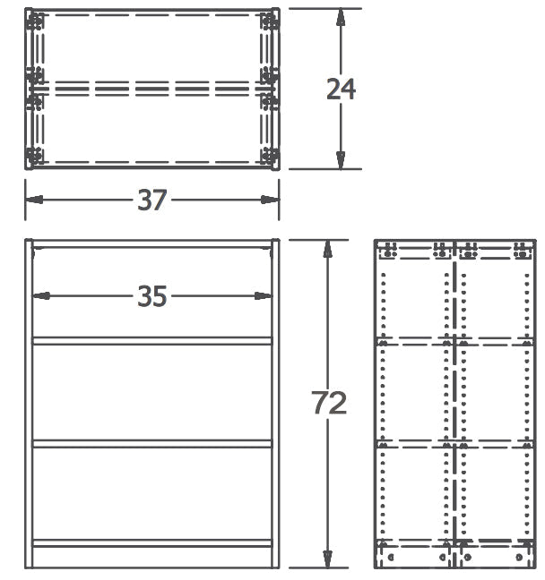 Russwood Library Furniture Inspire Series 72" Double Faced Starter (RUS - PT - 2SS - 7224) - SchoolOutlet