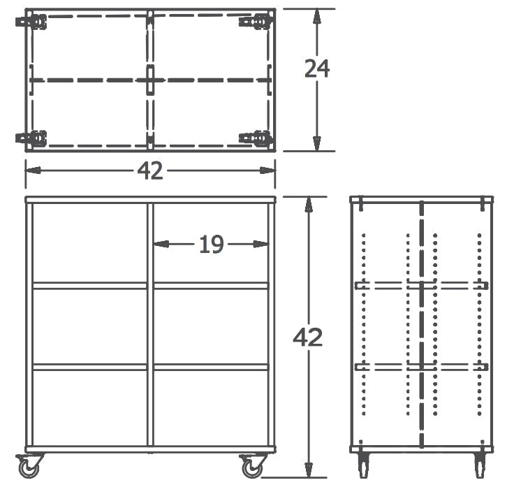 Russwood Library Furniture Envision Series Cubby Shelving - Double Slided - 42"H x 42"W x 24"D (PT - DF - CS - 4242) - SchoolOutlet