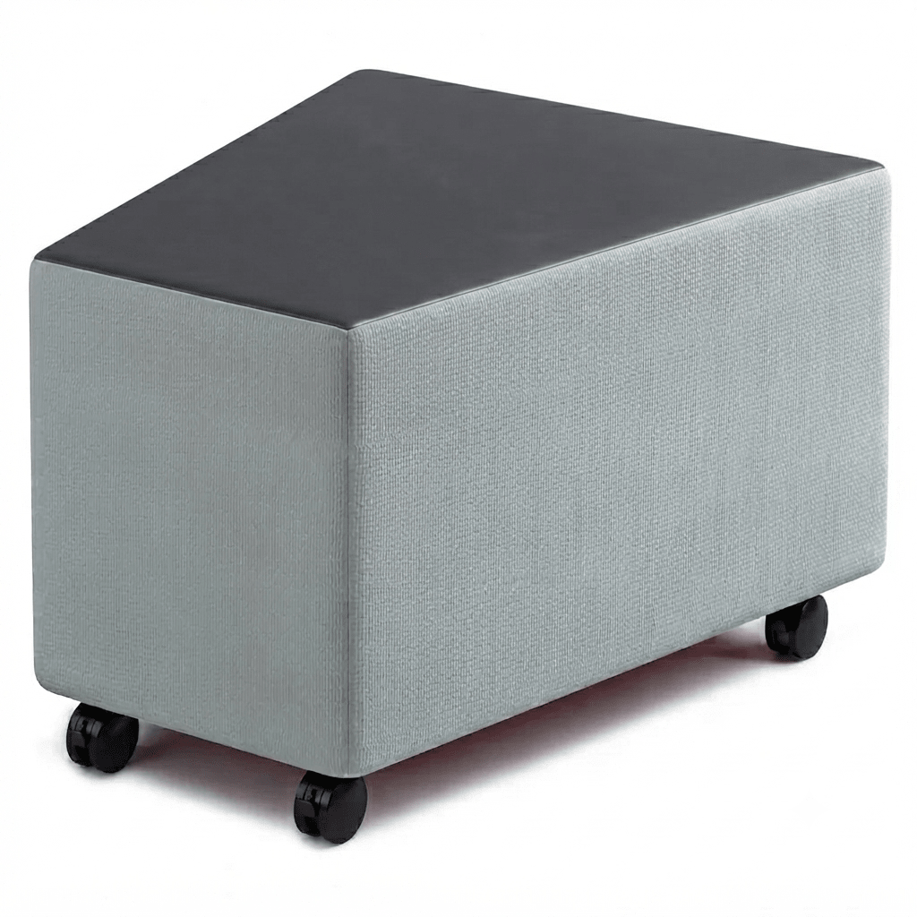 Russwood Library Furniture - Rollit Wedge soft seat - 14"H (RUS-RL-WG14-G1) - SchoolOutlet