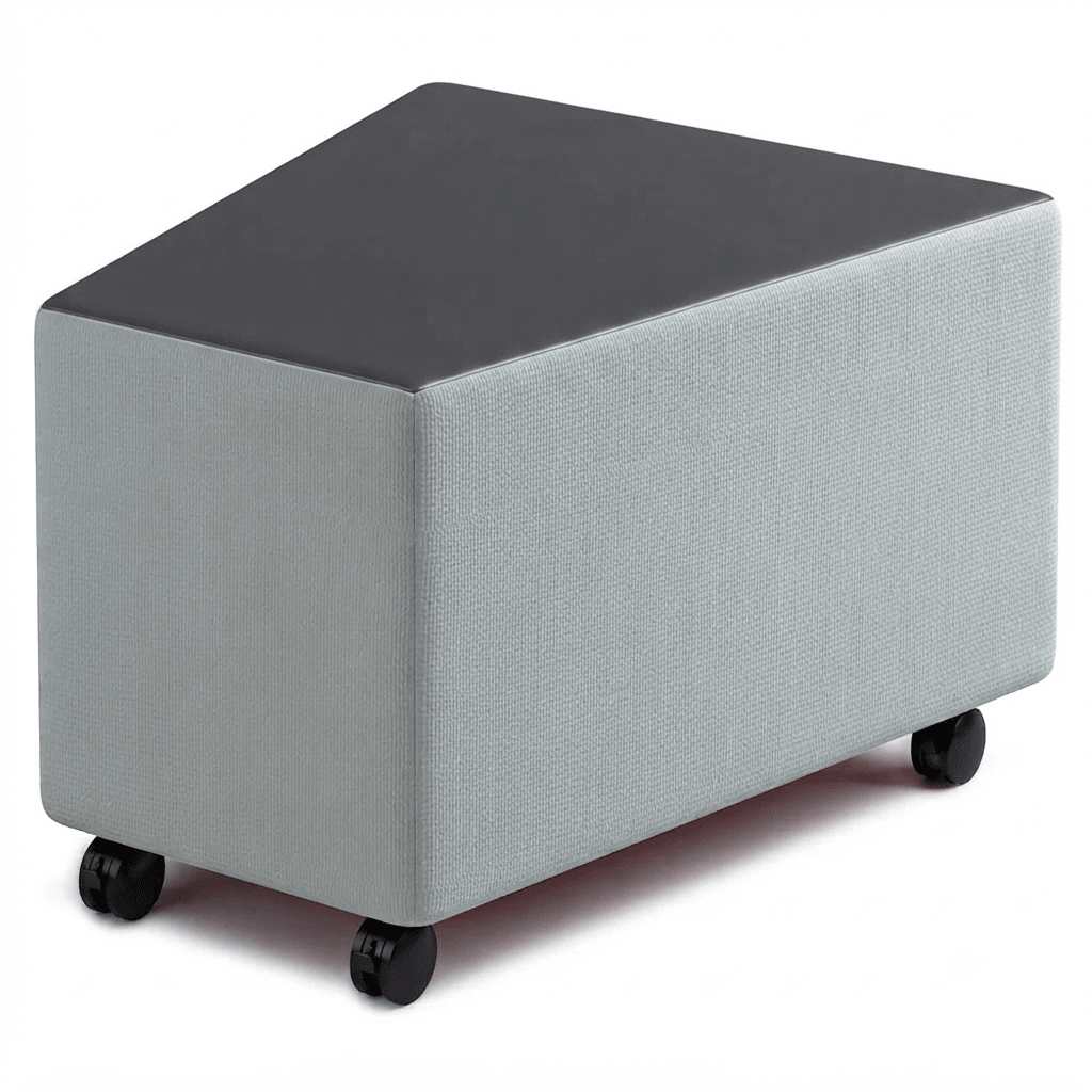 Russwood Library Furniture - Rollit Wedge soft seat - 18"H (RUS-RL-WG18-G1) - SchoolOutlet