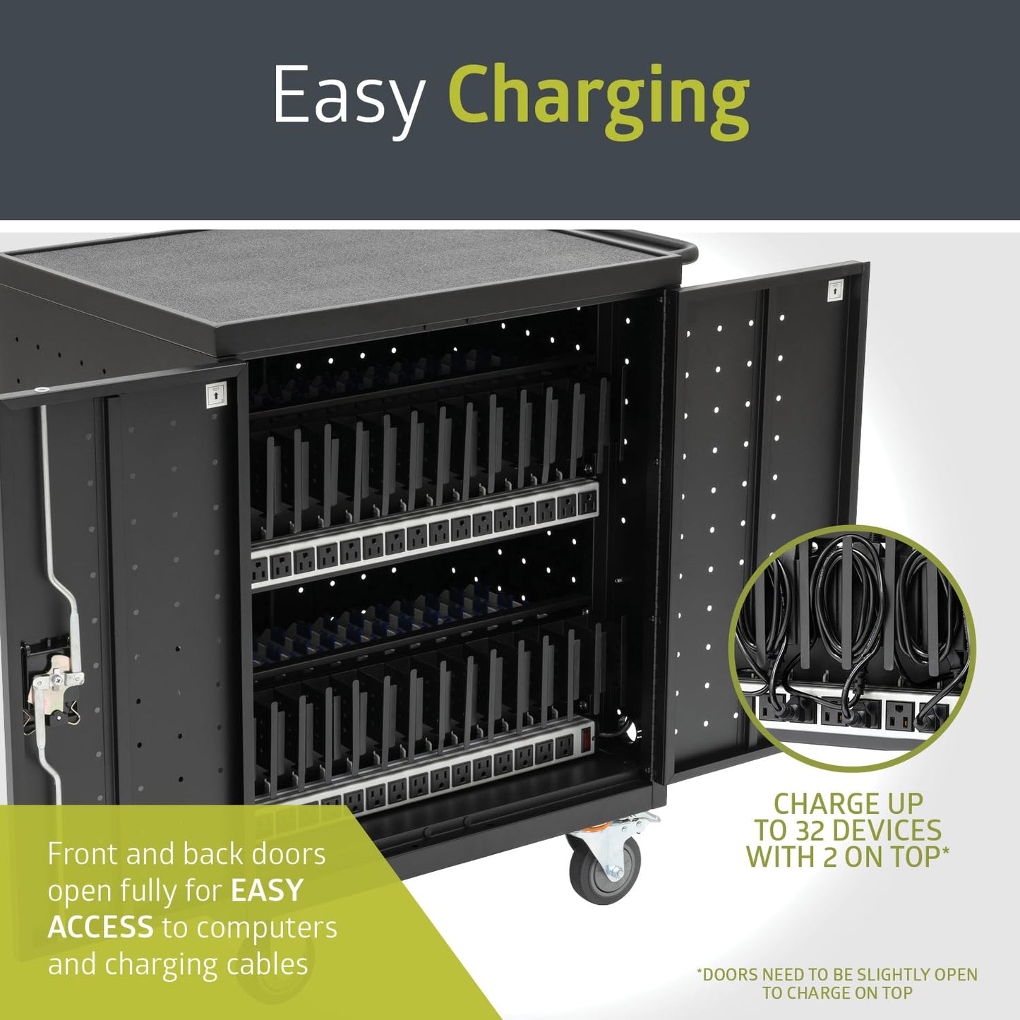 Fuerza 30 Device Mobile Charging w/cord management - SchoolOutlet