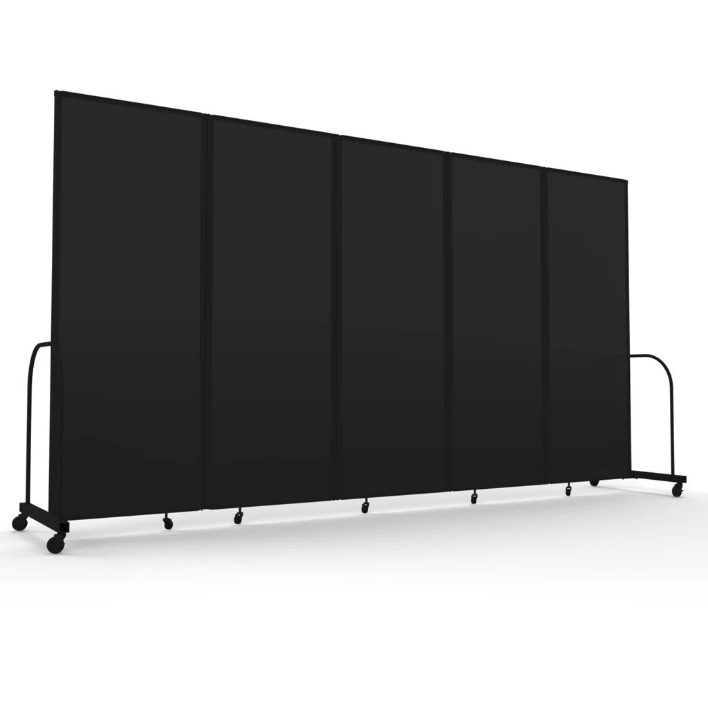 Screenflex Fire Resistant Welding Screens 14' L x 7' 6" H - 5 Panels (FRD - FS - 7614) - SchoolOutlet