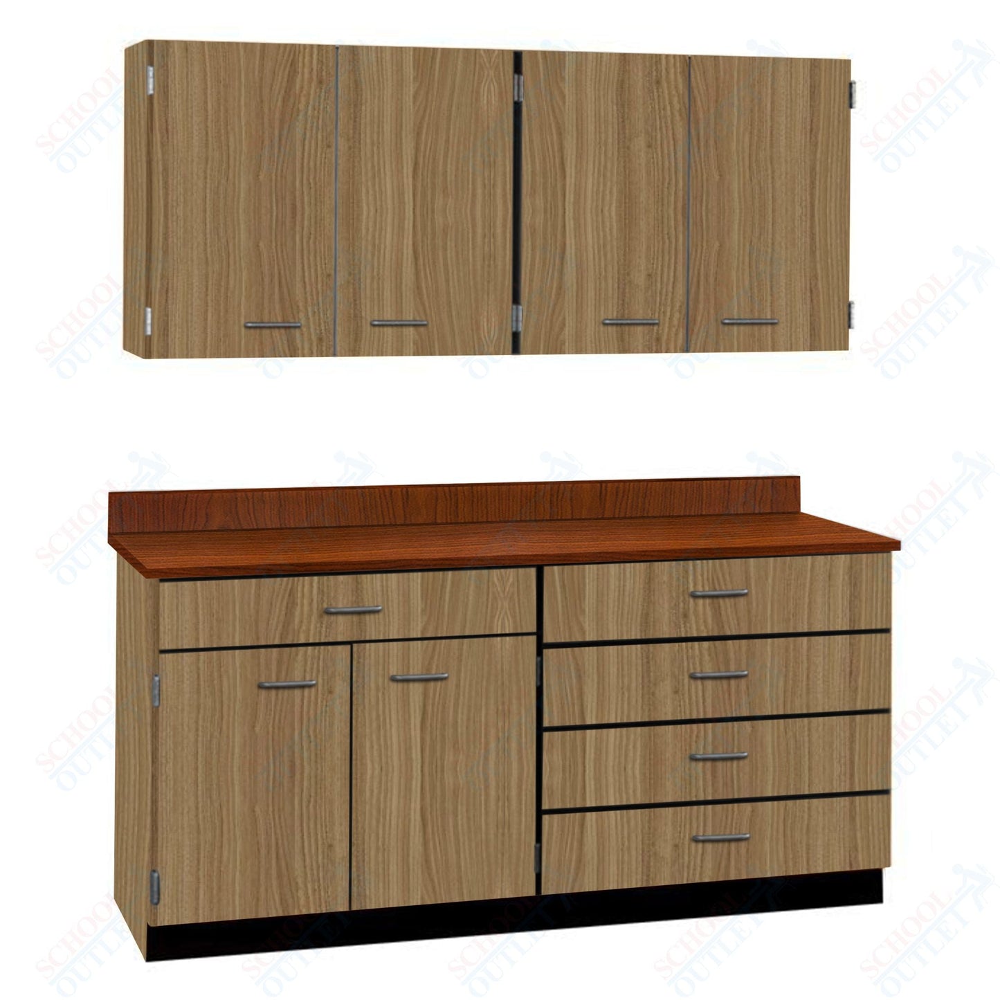72" Wide Complete Suites with Locks (84510 F72) - SchoolOutlet