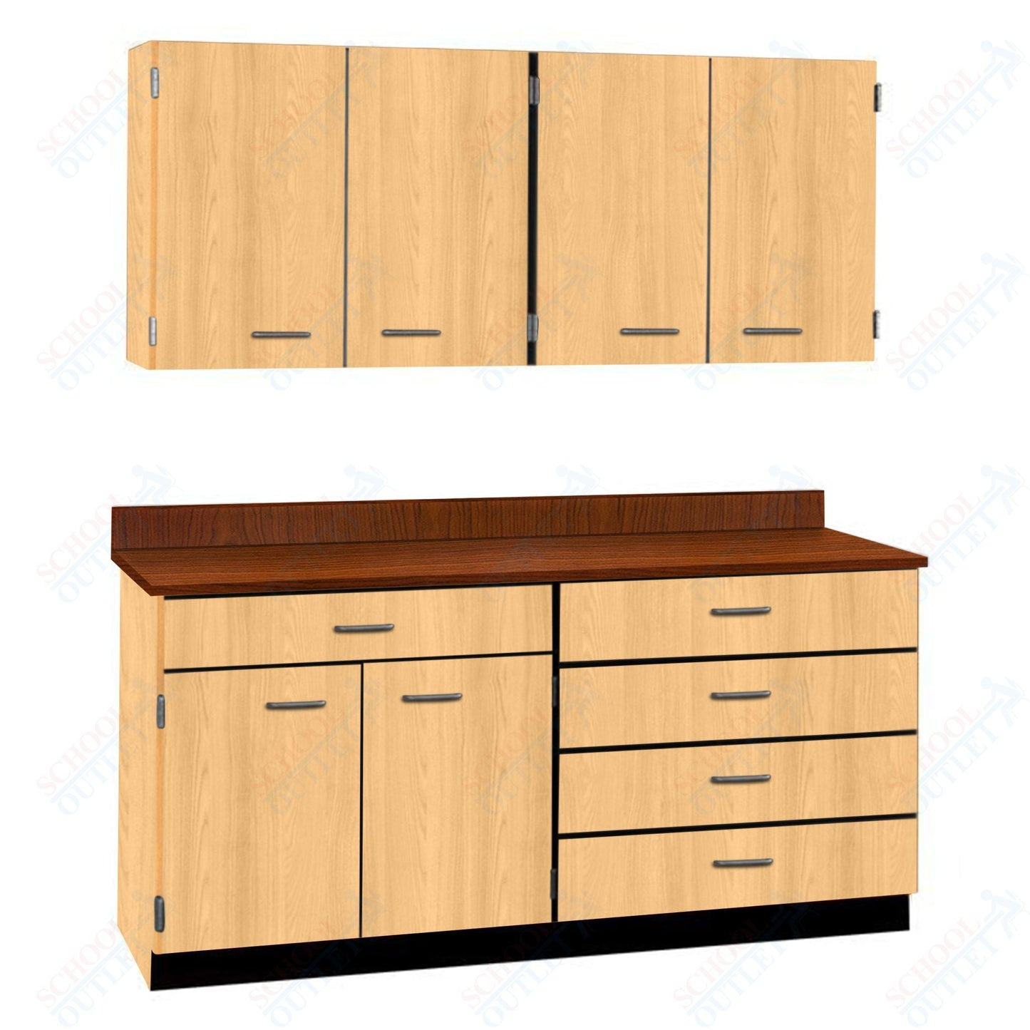 72" Wide Complete Suites with Locks (84510 F72) - SchoolOutlet