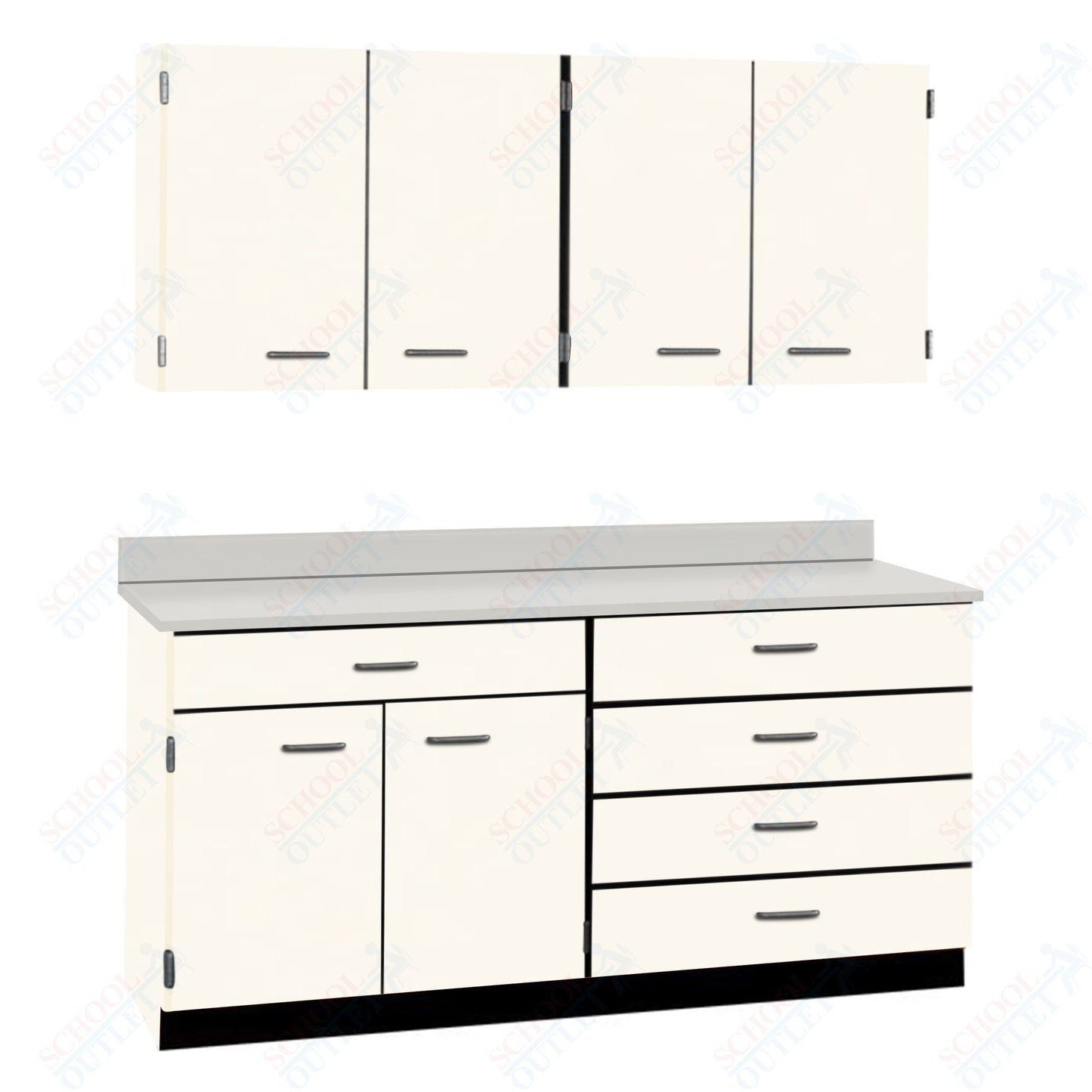 72" Wide Complete Suites with Locks (84510 F72) - SchoolOutlet
