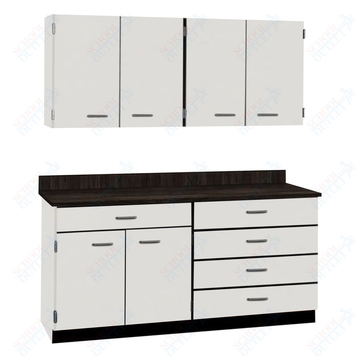 72" Wide Complete Suites with Locks (84510 F72) - SchoolOutlet