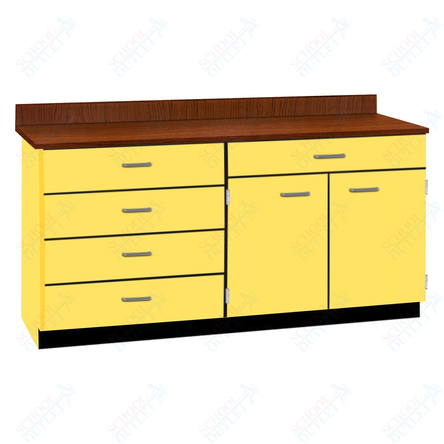 Base Cabinets with Five Drawers and Double Door Shelf (84512 F60 BC) - SchoolOutlet