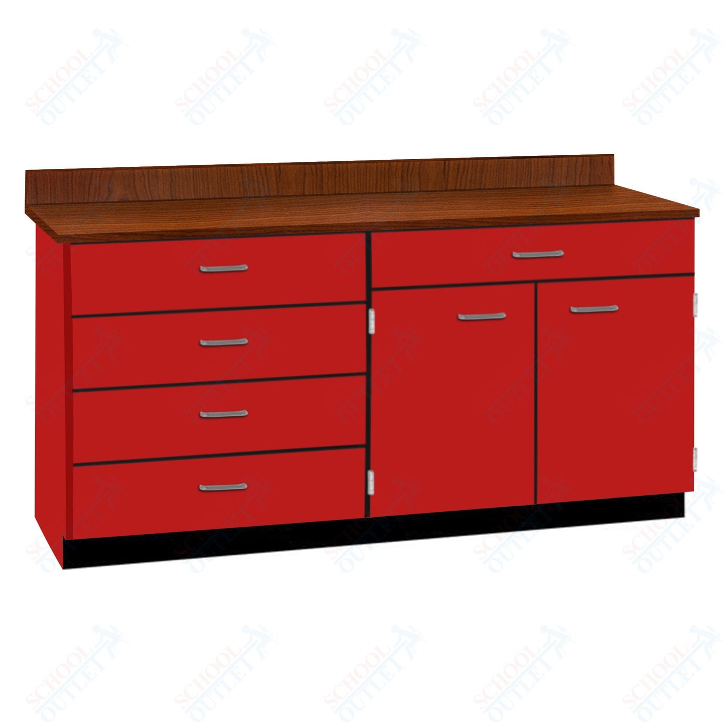 Base Cabinets with Five Drawers and Double Door Shelf (84512 F60 BC) - SchoolOutlet