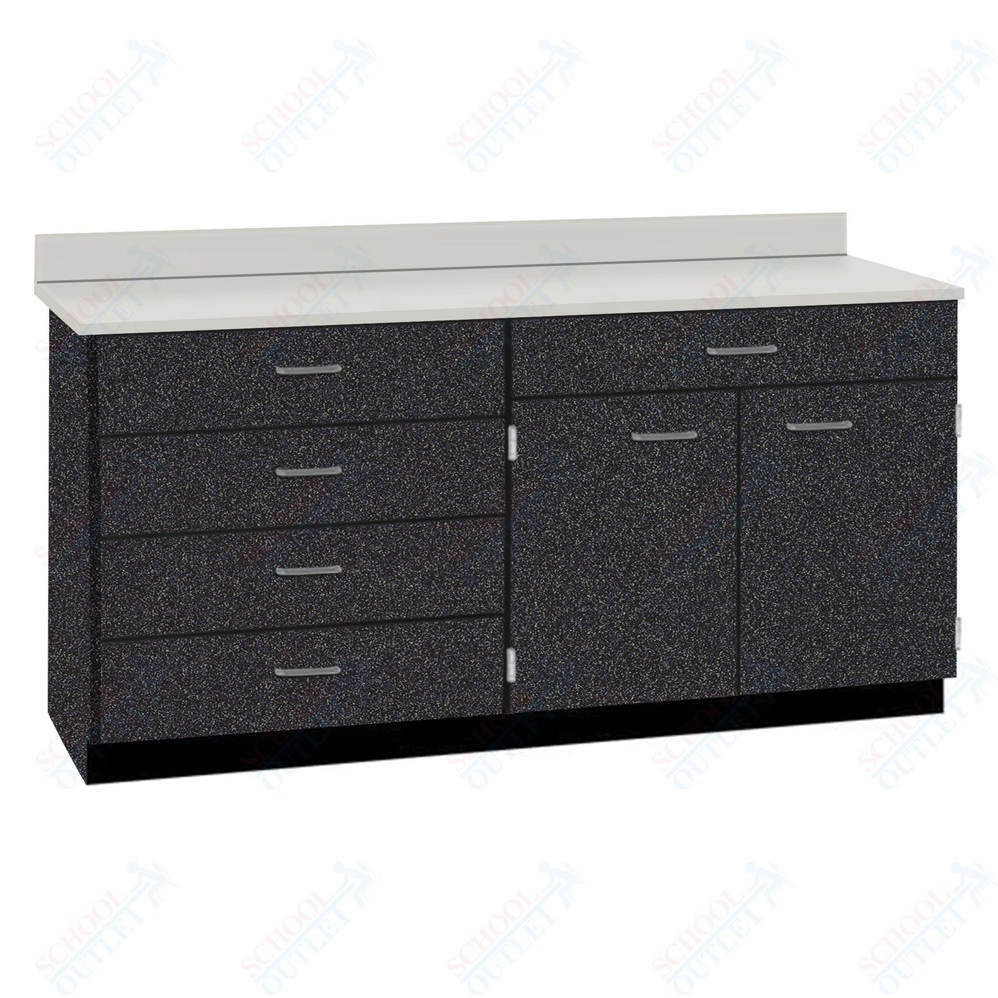 Base Cabinets with Five Drawers and Double Door Shelf (84512 F60 BC) - SchoolOutlet