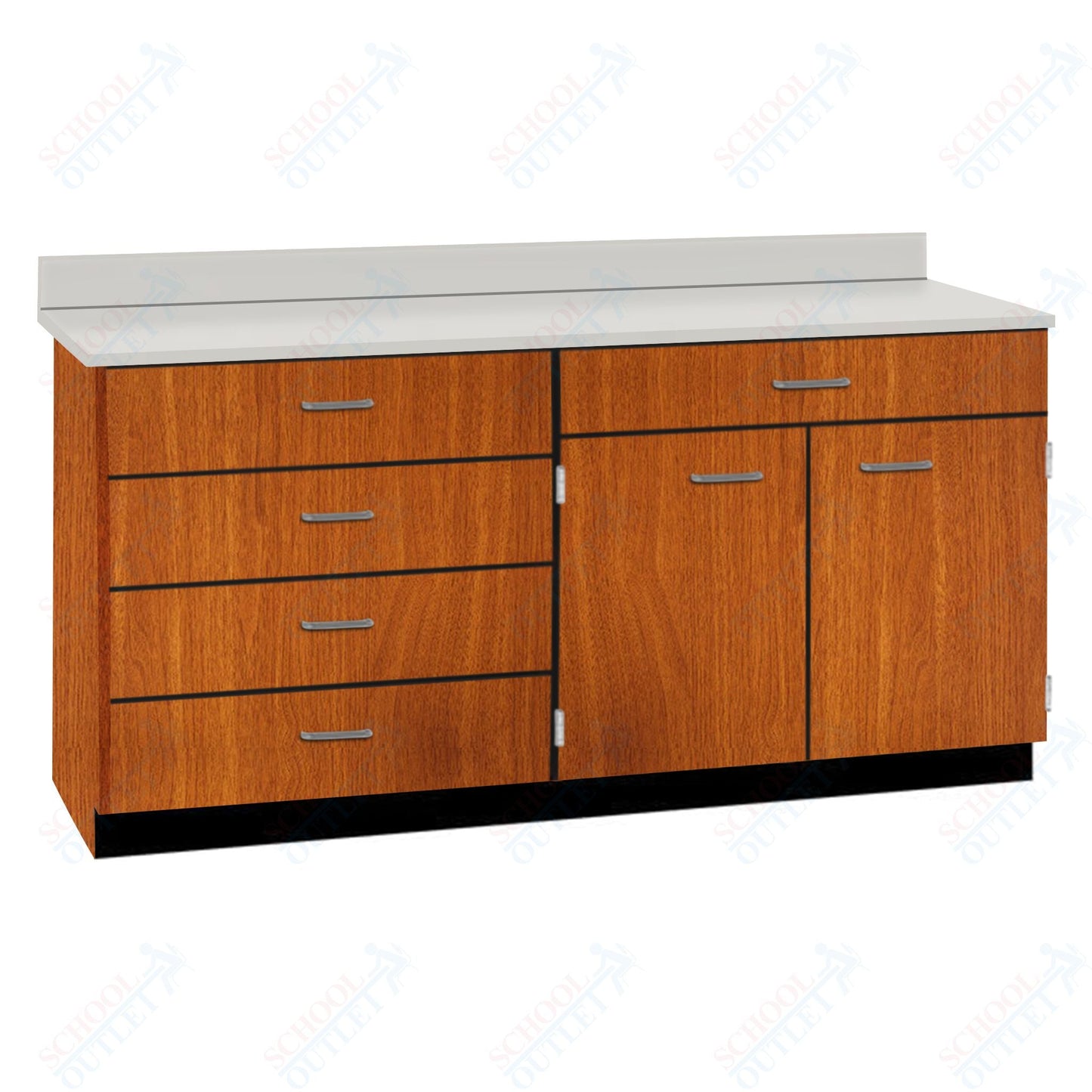 Base Cabinets with Five Drawers and Double Door Shelf (84512 F60 BC) - SchoolOutlet