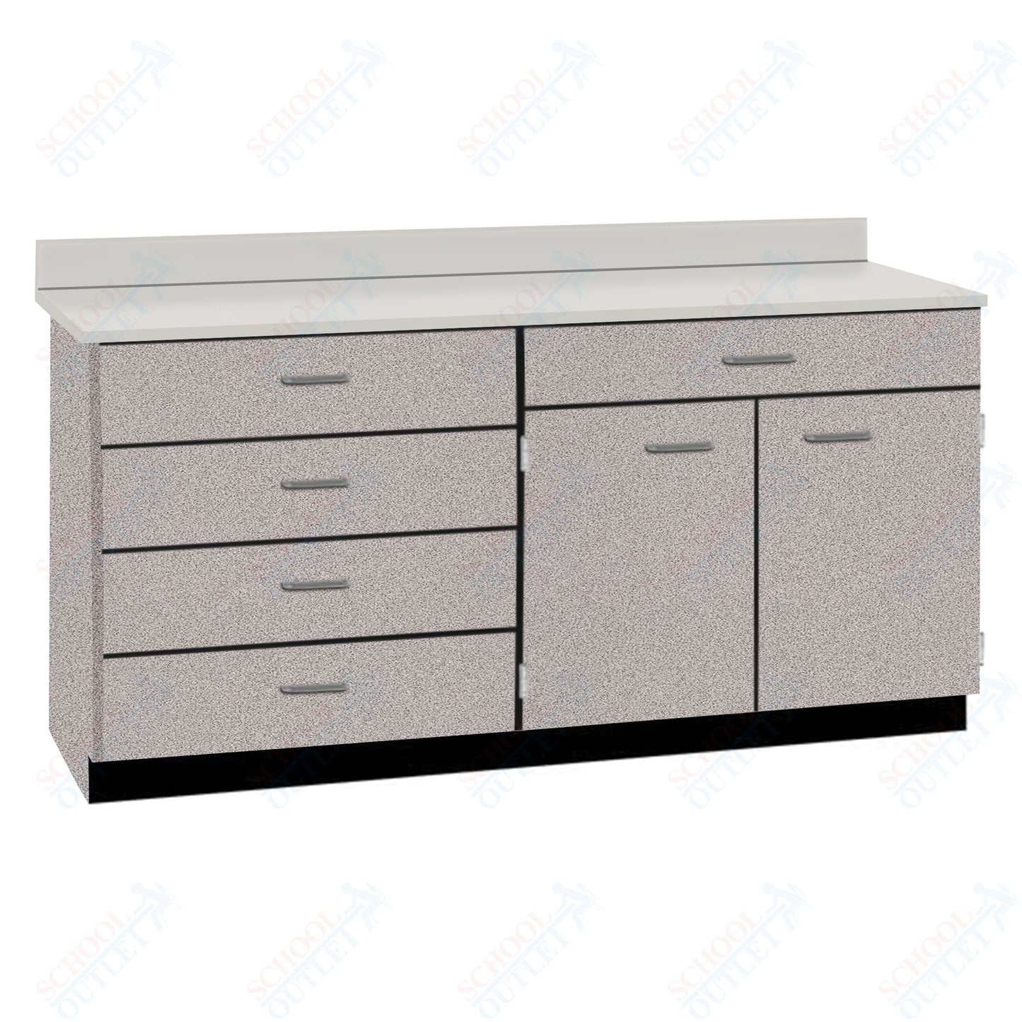 Base Cabinets with Five Drawers and Double Door Shelf (84512 F60 BC) - SchoolOutlet