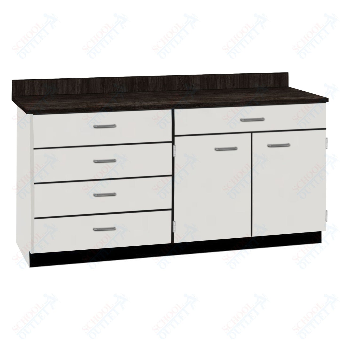 Base Cabinets with Five Drawers and Double Door Shelf (84512 F60 BC) - SchoolOutlet