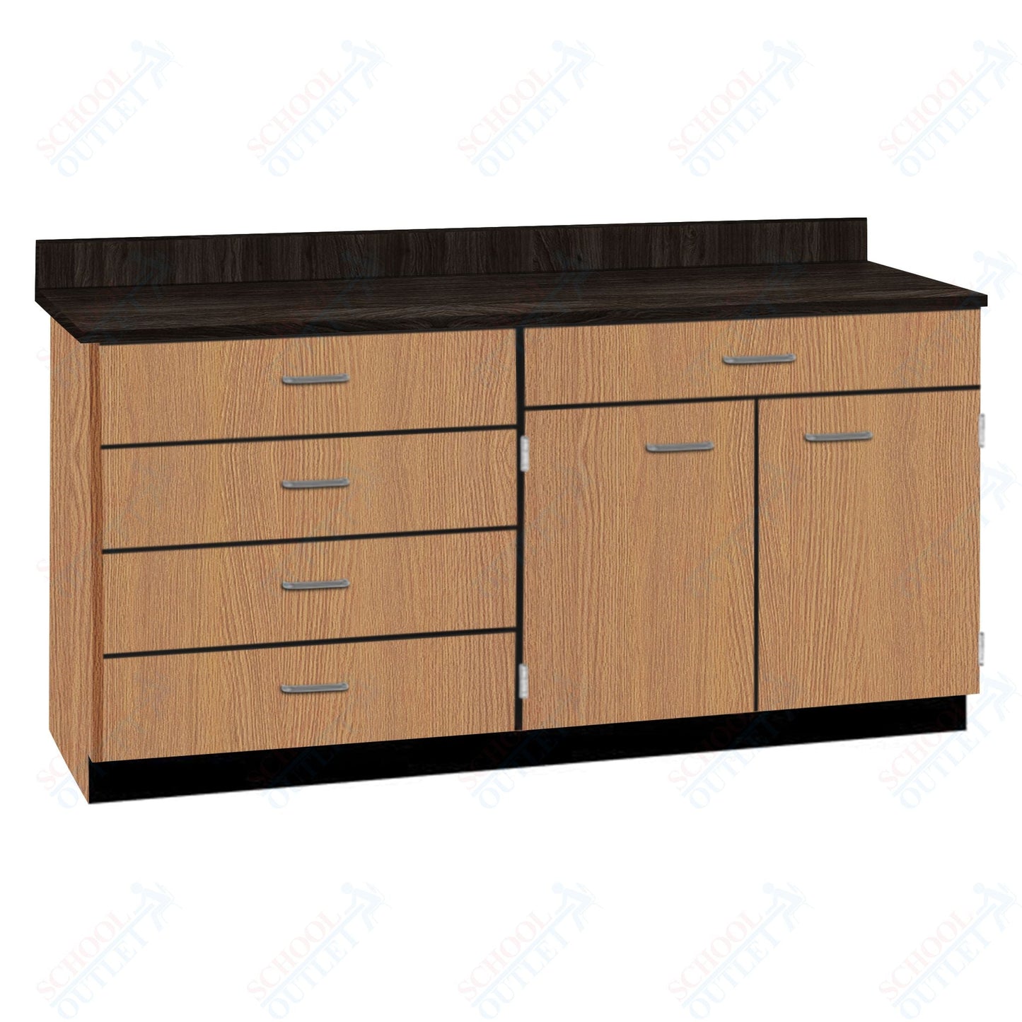 Base Cabinets with Five Drawers and Double Door Shelf (84512 F60 BC) - SchoolOutlet
