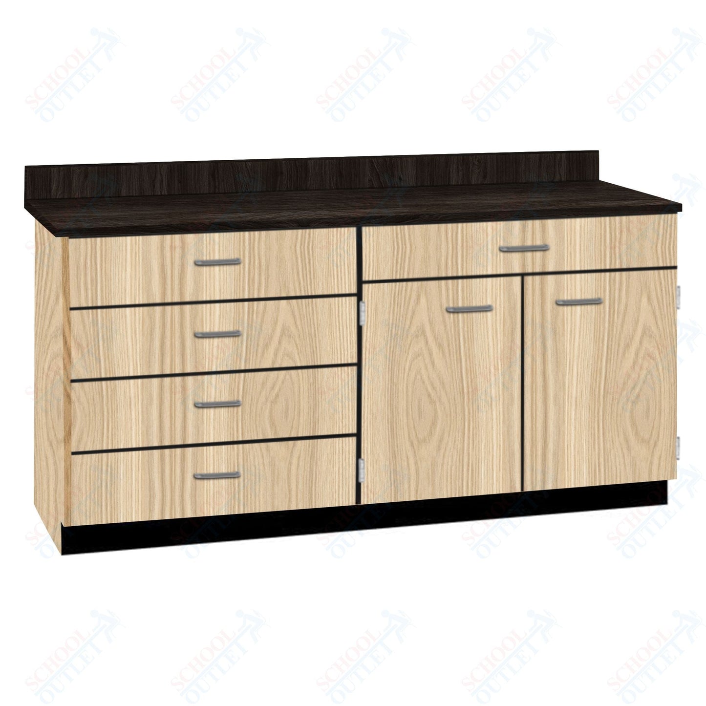 Base Cabinets with Five Drawers and Double Door Shelf (84512 F60 BC) - SchoolOutlet